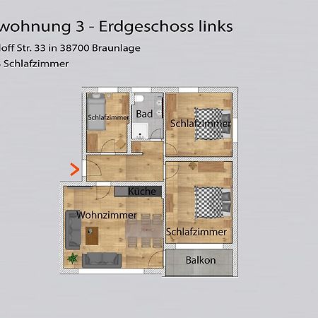 Auszeit-Im-Harz Haus 3 Wohnung 3 布劳恩拉格 外观 照片